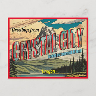 Cartão Postal Retros Saudações De Crystal City