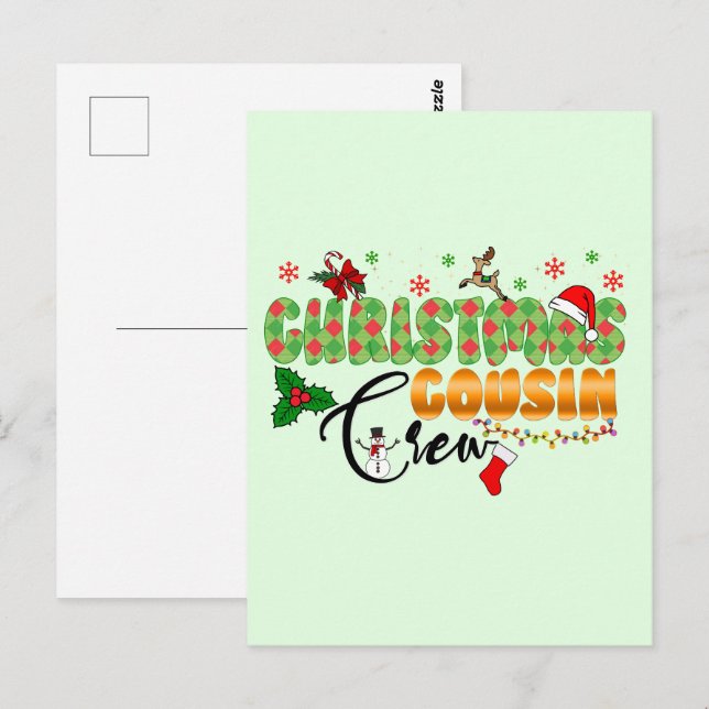 Cartão Postal Reunião da Família Tripulante do Primo de Natal (Frente/Verso)