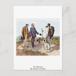 Cartão Postal Reunião De Gustave Courbet