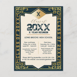 Cartão Postal Reunião do ano de graduação do Vazio "Classe de" A