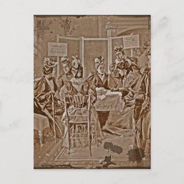 Cartão Postal Reunião do Movimento Sufrfrfrage (Frente)