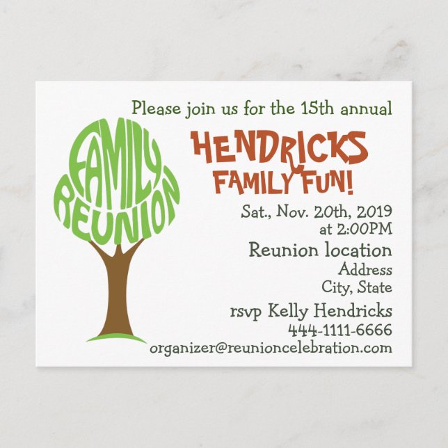 Cartão Postal Reunião familiar (Frente)