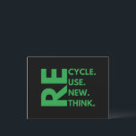 Cartão Postal Reutilização do reciclar Renovar Repensar o Ambien<br><div class="desc">Reutilização do reciclar Renovar Repensar o Ativismo Ambiental do Dia da Terra</div>