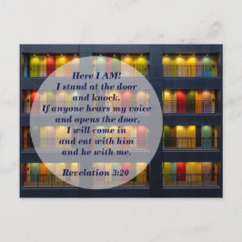 Cartão Postal Revelação 3:20 Estar à Porta e Bata