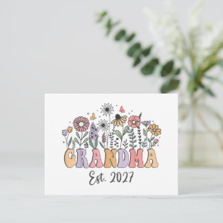 Cartão Postal Revelação da Vovó Est 2027 Flor Silvestre