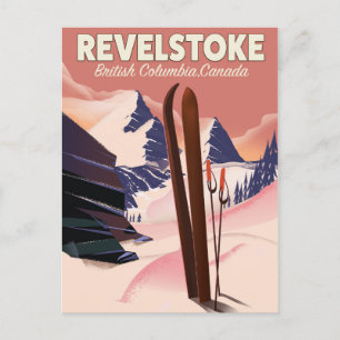 Cartão Postal Revelstoke British Columbia, Canada Ski poster