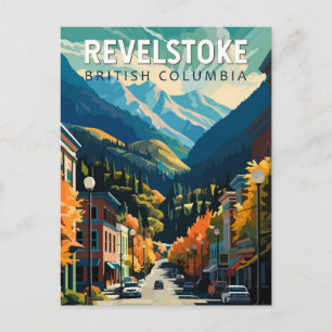 Cartão Postal Revelstoke Canada Viagem Art Vintage