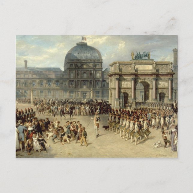 Cartão Postal Revisão Militar sob o Império (Frente)