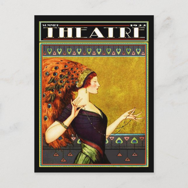 Cartão Postal Revista de Teatro Art Deco 1922 (Frente)