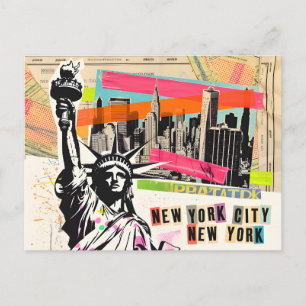 Cartão Postal Revista de Viagem Paisagem da Cidade de Nova York