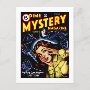 Cartão Postal Revista Dime Mystery (Set, 1946)