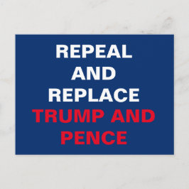 Cartão Postal Revogar e Substituir Trump e Pence Resist