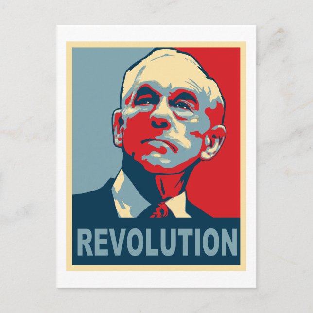 Cartão Postal Revolução de Ron Paul (Frente)