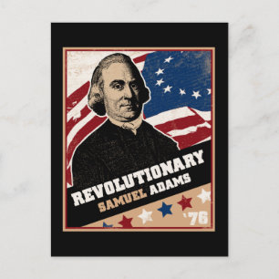 Cartão postal revolucionário de Samuel Adams