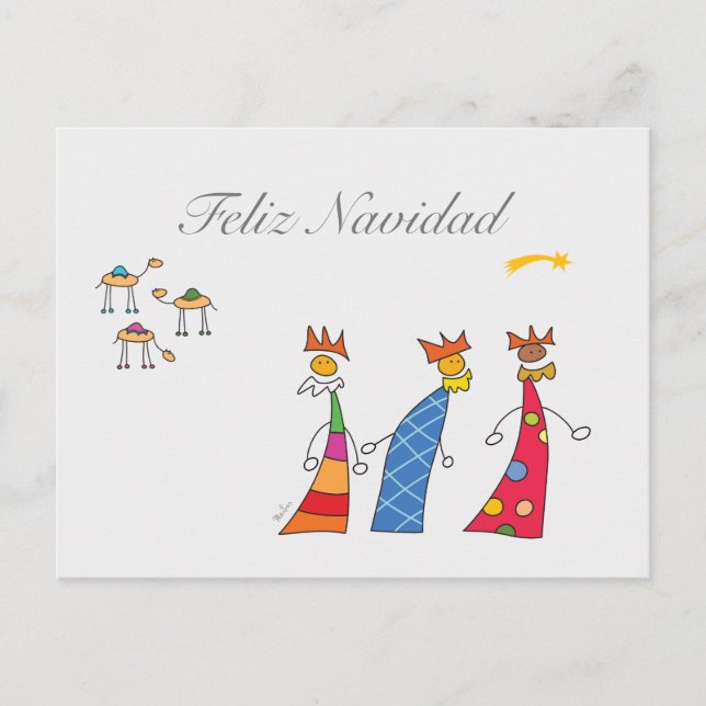 Cartão Postal Reyes Magos de Oriente (Frente)