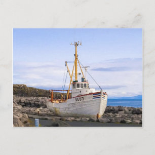 Cartão Postal Reykjanesbæ r Icaland Boat