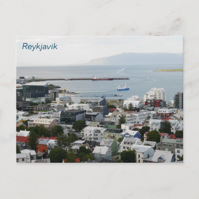 Cartão postal Reykjavik Islândia (Frente)
