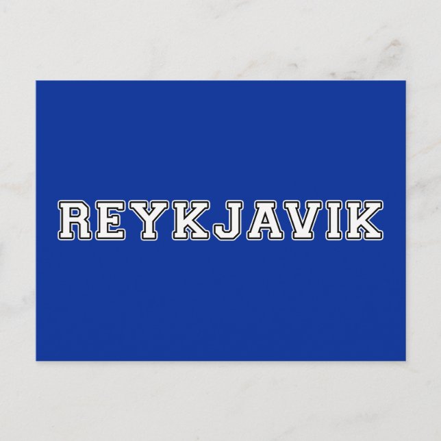 Cartão Postal Reykjavik Islândia (Frente)