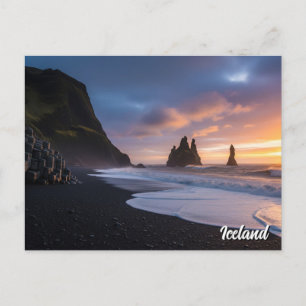 Cartão Postal Reynisdrangar Islândia Viagem