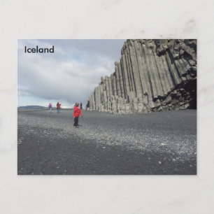 Cartão Postal Reynisfjara Black Areia, Islândia