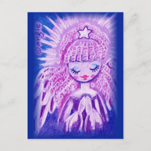 Cartão Postal Rezando Anjo com Curls