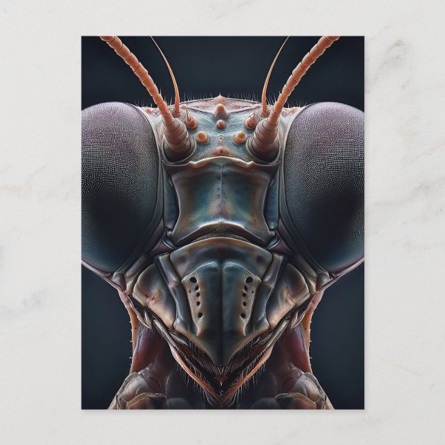 Cartão Postal Rezando Mantis Fechar Macro (Frente)