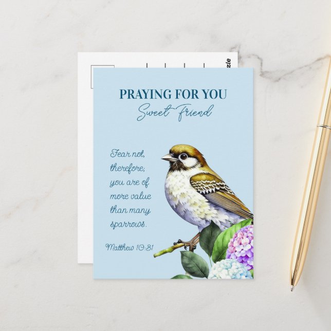 Cartão Postal Rezando Por Seu Amigo Doce (Frente/Verso In Situ)