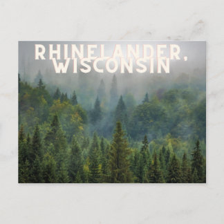 Cartão Postal Rhinelander, Wisconsin Forest Up North