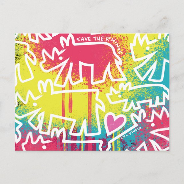 Cartão postal Rhino Art 3 (Frente)