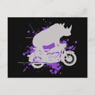 Cartão Postal Rhino Biker