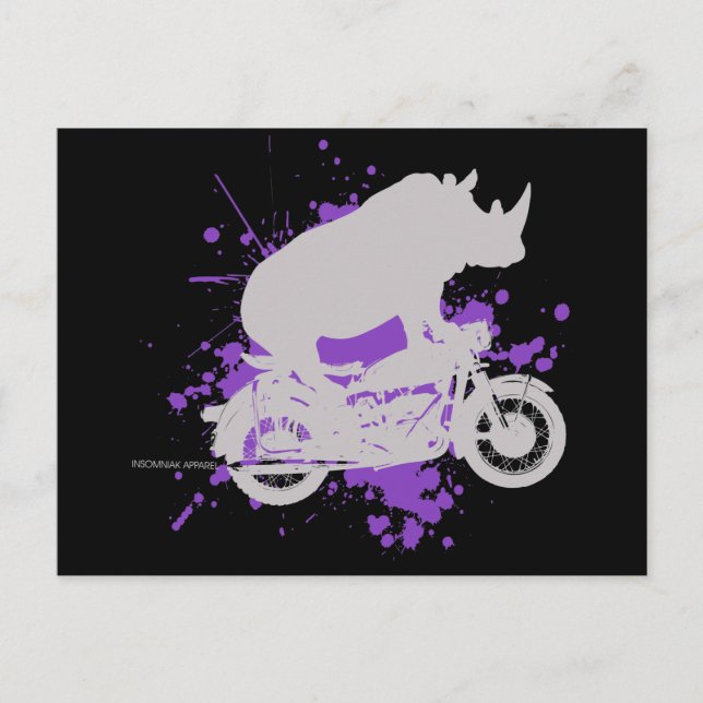 Cartão Postal Rhino Biker (Frente)