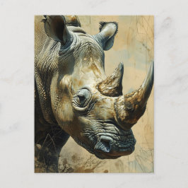Cartão Postal Rhino Vintage