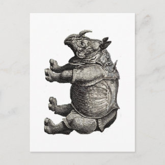 Cartão Postal RHINOCEROS - Imagem do século 16 -