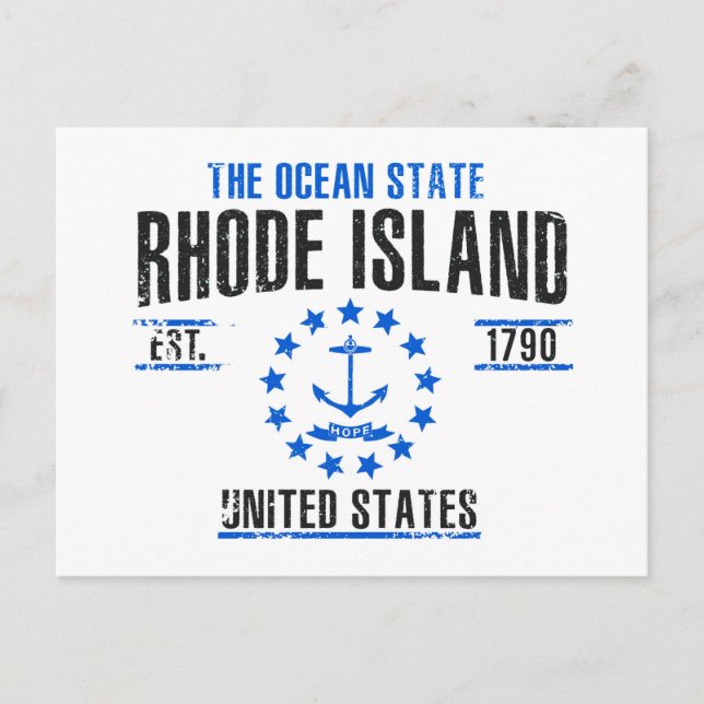 Cartão Postal Rhode Island (Frente)