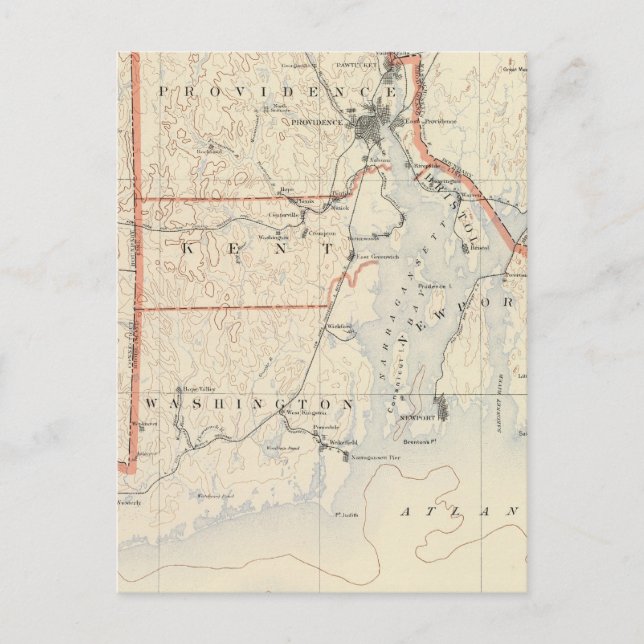 Cartão Postal Rhode Island atlas 2 (Frente)
