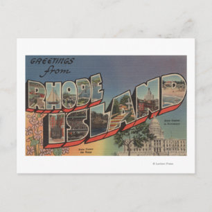 Cartão Postal Rhode Island (Capital do Estado/Flor)