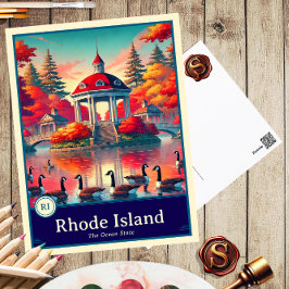 Cartão Postal Rhode Island | Cartão-postal Sombreado do Cel do E