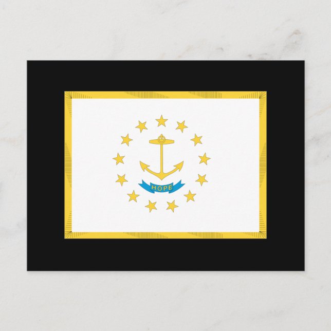 CARTÃO POSTAL RHODE ISLAND FLAG (Frente)