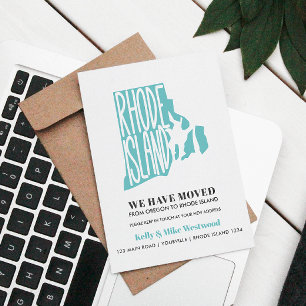 Cartão Postal RHODE ISLAND Mudamos o novo endereço New Home