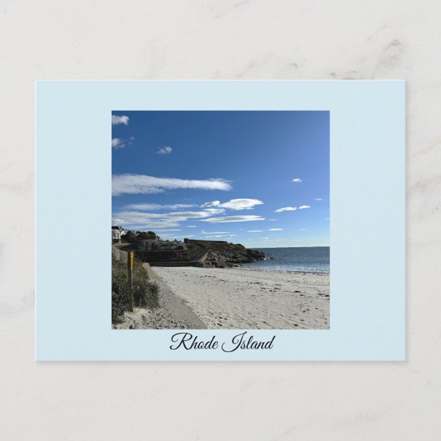Cartão Postal Rhode Island Ocean Cliffside Postcard (Frente)