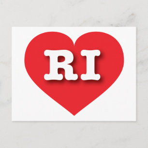 Cartão Postal Rhode Island Red Heart - Big Love
