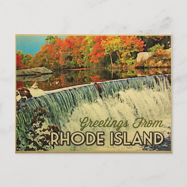 Cartão Postal Rhode Island Saudações (Frente)