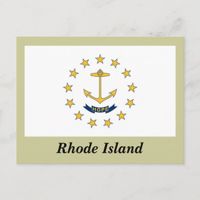 Cartão Postal Rhode Island State Flag (Frente)