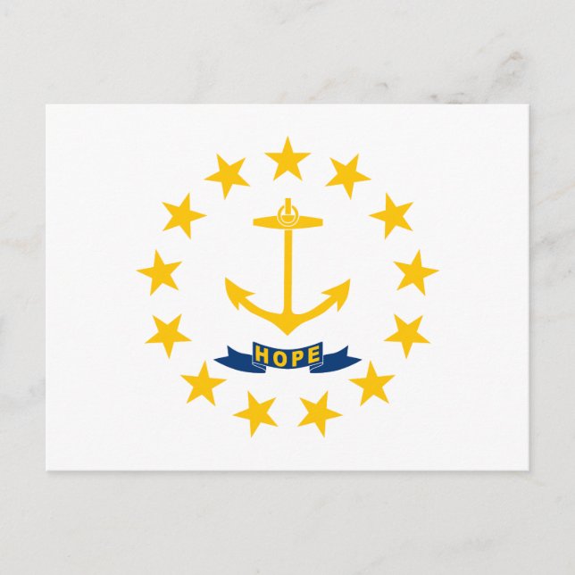 Cartão Postal Rhode Island State Flag (Frente)