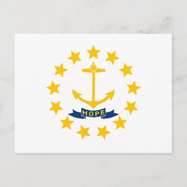 Cartão Postal Rhode Island State Flag (Frente)