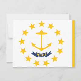 Cartão Postal Rhode Island State Flag Little Rhody 13 Stars