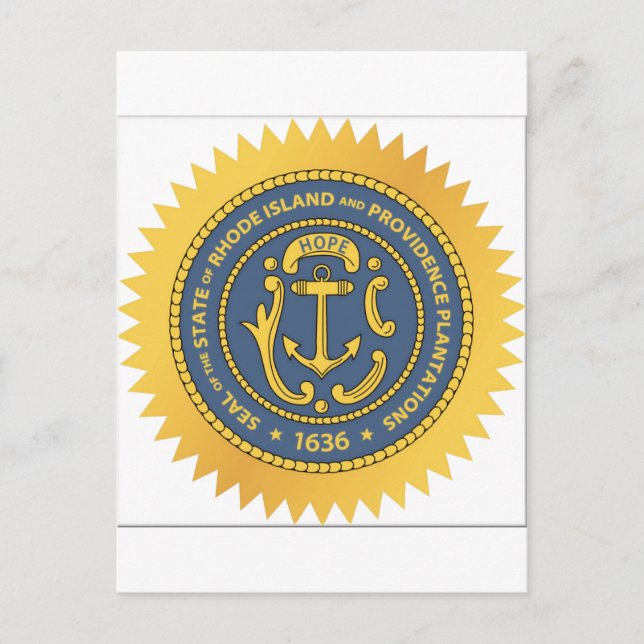 Cartão Postal Rhode Island State Seal (Frente)