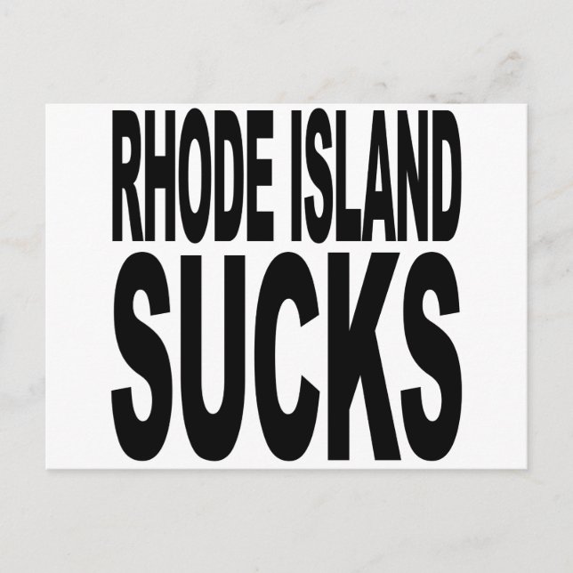 Cartão Postal Rhode Island Sucks (Frente)