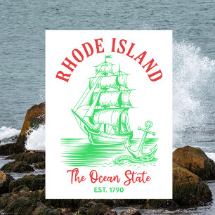 Cartão Postal Rhode Island Viagens Náutico Oceano Estado Fundado