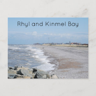 Cartão Postal Rhyl e Kinmel Bay Beach